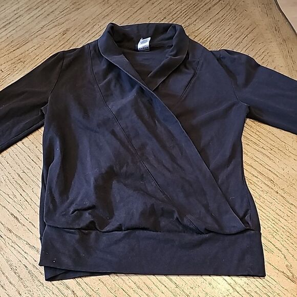 Black workout crossbody sweater size S NordicTrack - Picture 7 of 7